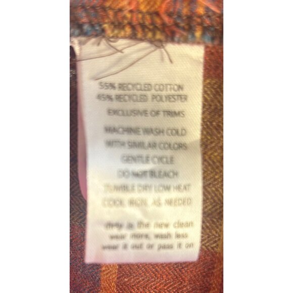 Toad&Co Women's Fall M Plaid Button Down Shirt Dress Belted READ - Picture 4 of 10